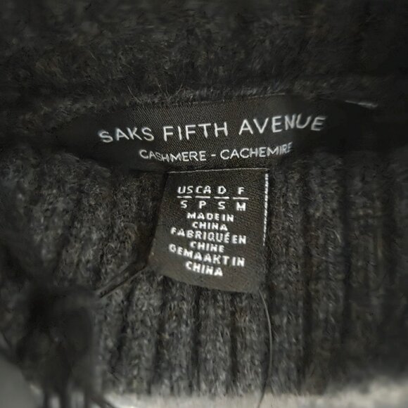 SAKS FIFTH AVENUE 100% CASHMERE LONG SWEATER S NWT - Picture 5 of 6